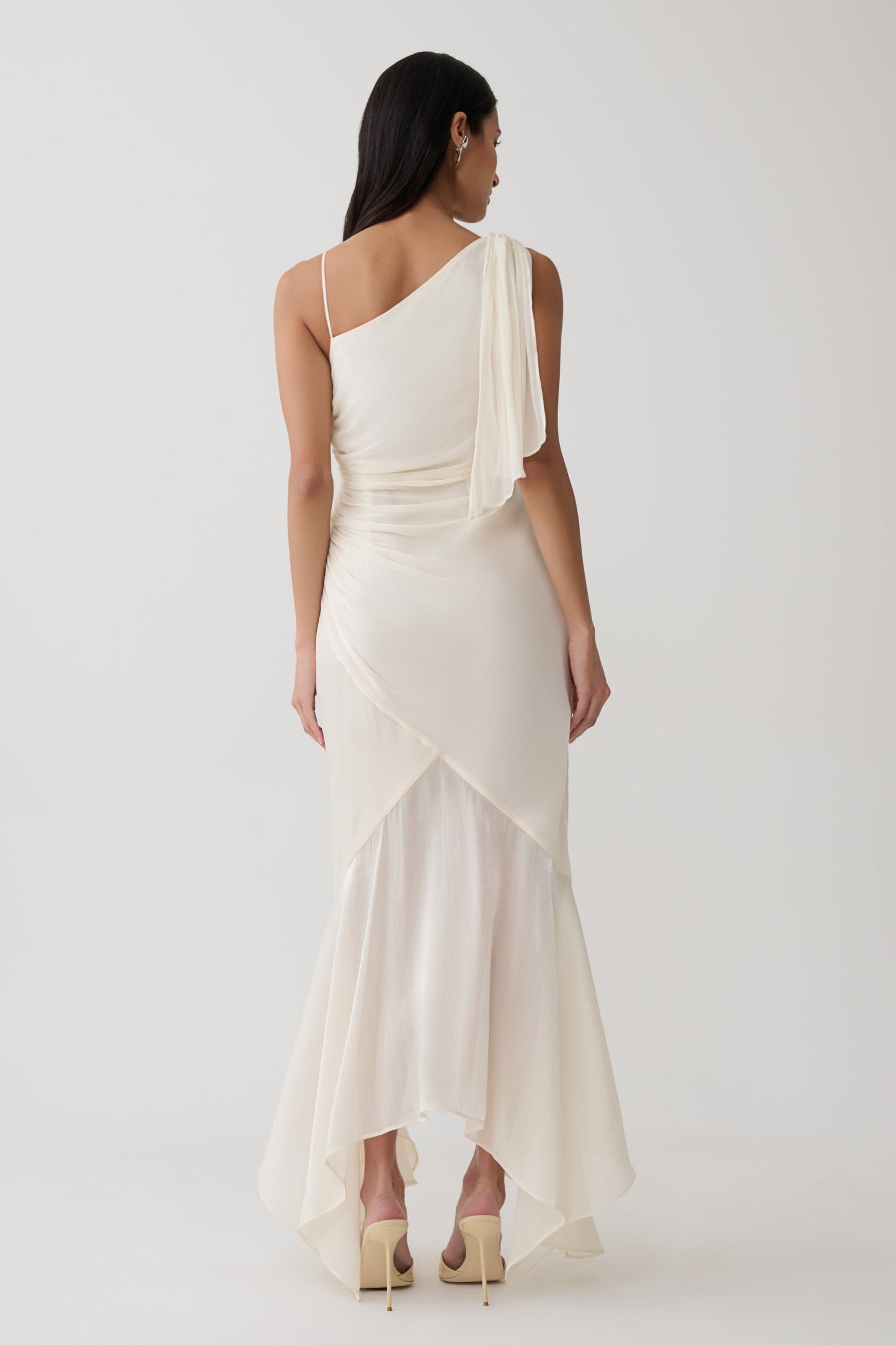 Edith Draped Maxi Dress - Ivory