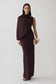 Yuri Gather Sleeve Maxi Dress - Chocolate