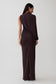Yuri Gather Sleeve Maxi Dress - Chocolate