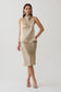 Cleo Satin Midi Skirt - Gold