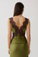 Amber Satin And Lace Camisole - Olive