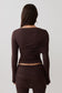 Keaton Modal Long Sleeve Overlay Top - Espresso